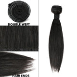 100% VIRGIN REMY HUMAN HAIR UNPROCESSED BRAZILIAN WEAVE NATURAL STRAIGHT 3PCS WITH 13X4 CLOSURE Find Your New Look Today!