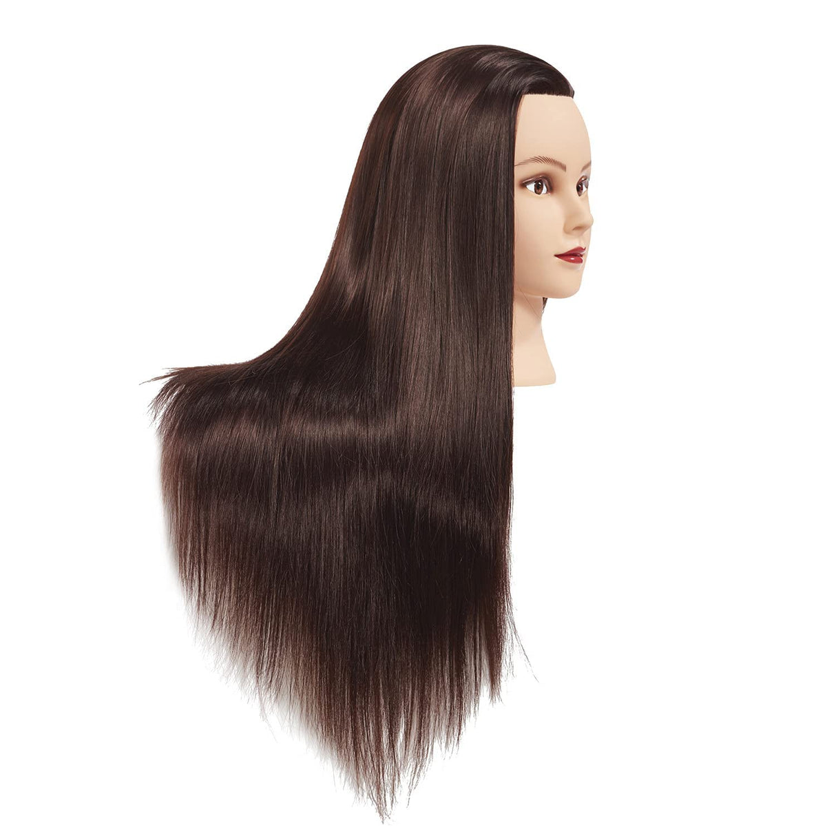 Synthetic Fiber Mannequin Head with Long Hair, Hairdresser/Cosmetology  Training, 30 in. 