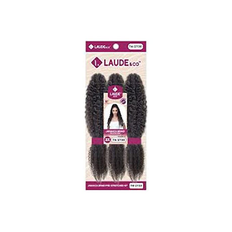 Laude Crochet Braids 3X JAMAICA BRAID PRE-STRETCHED 26" (5-Pack, T1B/BUG)