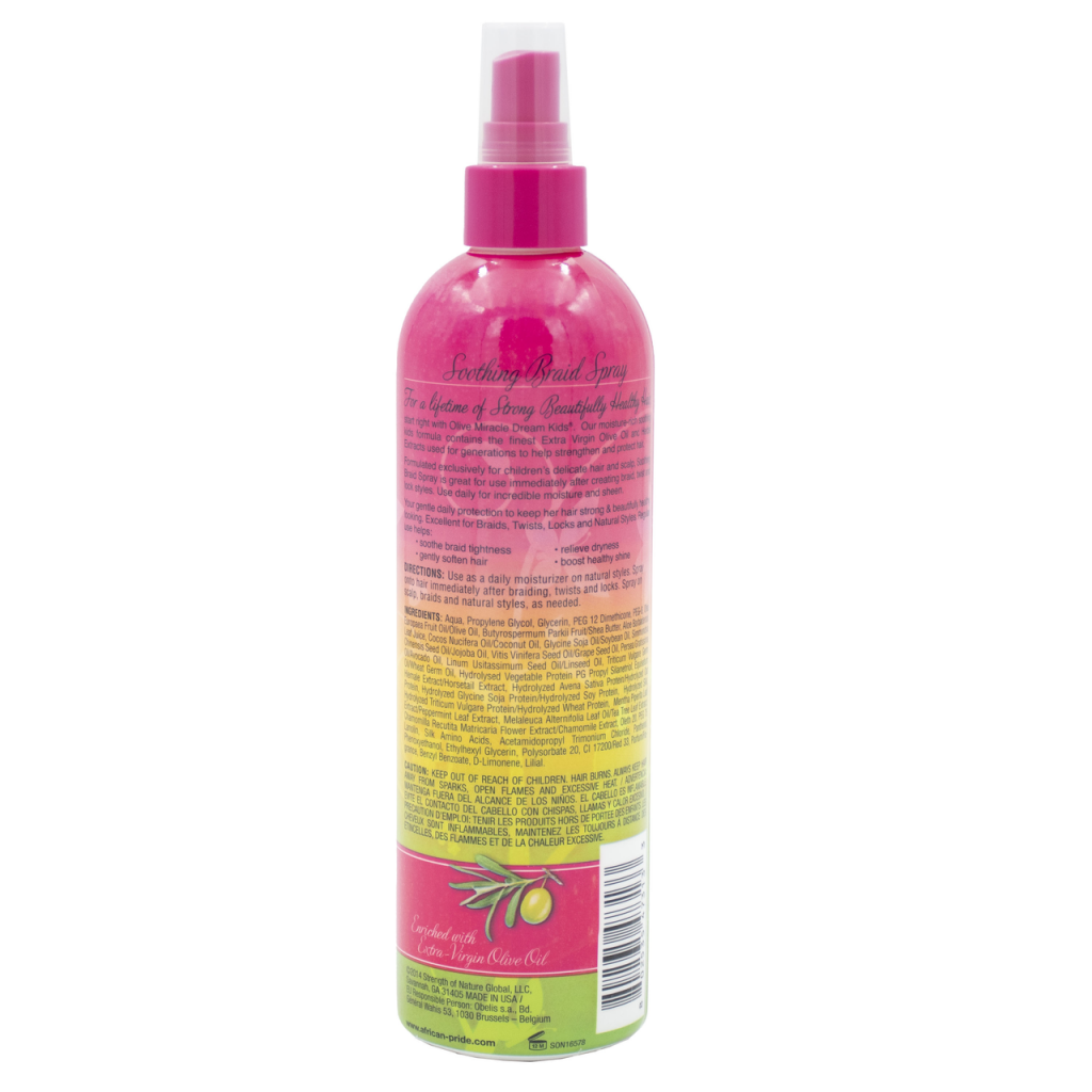 AFRICAN PRIDE OLIVE MIRACLE SOOTHING MOISTURIZING BRAID SPRAY - 12 OZ