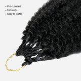 AU-THEN-TIC 18 Inch 2 Pack Afro Kinky Twist Braid Hair Pre Looped 18 Inch Springy Afro Twist Long Braiding Hair for Twist Crochet Braid Synthetic Hair Extensions (18 Inch(Pack of 2), 1-Jet Black) Find Your New Look Today!