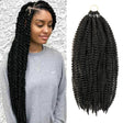 AU-THEN-TIC 18 Inch 2 Pack Afro Kinky Twist Braid Hair Pre Looped 18 Inch Springy Afro Twist Long Braiding Hair for Twist Crochet Braid Synthetic Hair Extensions (18 Inch(Pack of 2), 1-Jet Black) Find Your New Look Today!