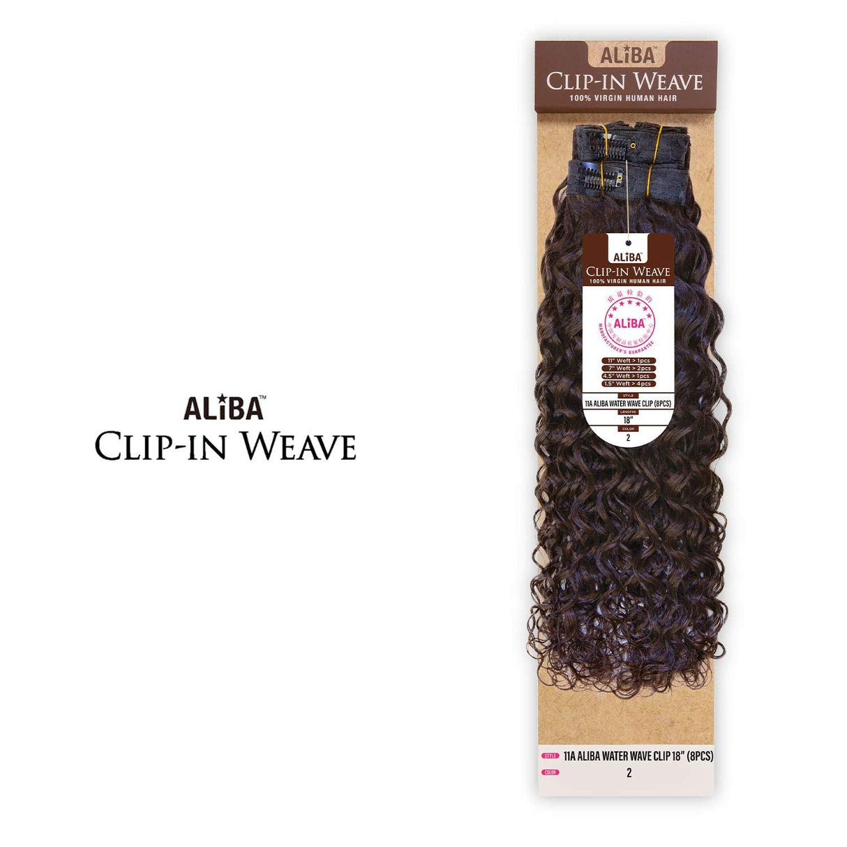 Aliba Unprocessed Brazilian Virgin Human Hair Clip-In Weave 11A Aliba Water Wave Clip(8Pcs) (1) Find Your New Look Today!