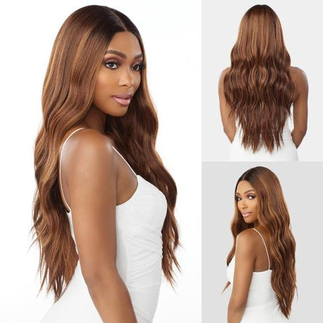 Sensationnel Human Hair Blend HD Lace Front Wig Butta Lace Loose Beach Wave 28"