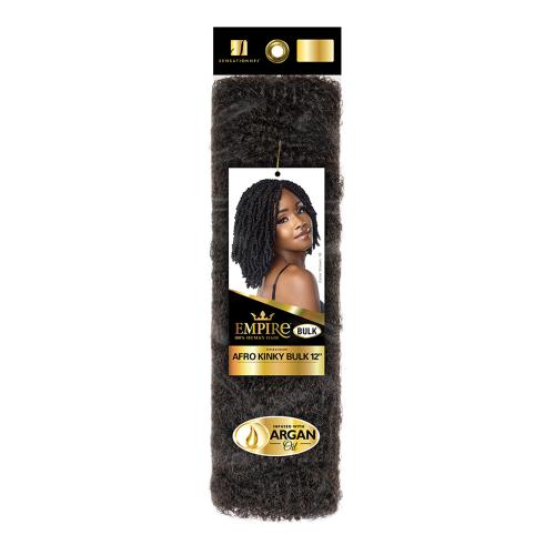 Sensationnel Human Hair Braids Empire Afro Kinky Bulk 12"