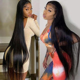 Pure Brazilian Virgin Remy Human Hair HD Lace Frontal Wig HD 13X4 Straight 42"