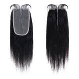 Bobbi Boss Bundle Unprocessed Human Hair 5" Hand-Tied HD Lace Part Closure Wet N Wavy Jerry Curl (10"-16")