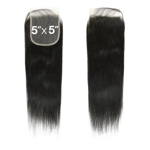 Wig Nation Remy Human Hair 5X5 HD Lace Closure Straight (10"-18")