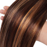 Starlet 100% Virgin Unprocessed Human Braiding Hair 4/27 Caramel Brown Highlight Straight Bulk (18"-20")