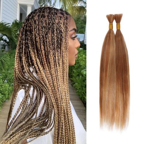 Starlet 100% Virgin Unprocessed Human Braiding Hair 27/613 Honey Blonde Highlight Straight Bulk (18"-20")