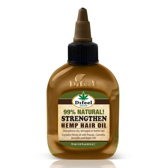 Difeel Hemp 99% Natural Hemp Hair Oil - Strengthen 2.5 ounce Find Your New Look Today!