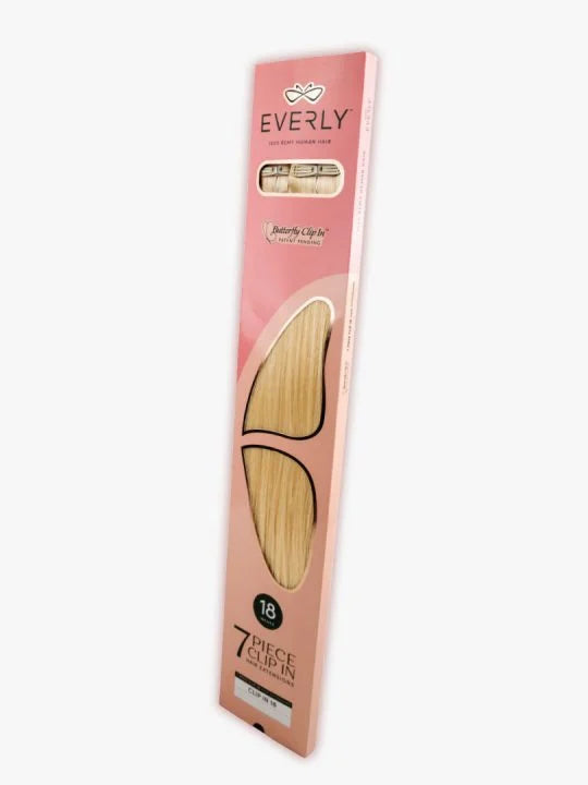 Sensationnel EVERLY CLIP IN 100% Remi Human Hair, Butterfly Clip in, Clip-in, Easy Styling, Everly, Extensions, Side grip