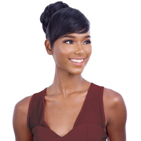 Freetress Equal Synthetic Hair Bun And Bang Fancy Bun Bang 2Pcs (Swoop Side bang) Find Your New Look Today!