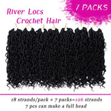 Goddess Locs Crochet Hair 12 Inch 7 Packs River Locs Curly Faux Locs Crochet Hair for Women Pre Looped Crochet Braids with Curly Hair Boho Hippie Locs Synthetic Hair Extensions (#1B) Find Your New Look Today!