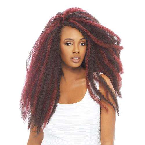 Janet Collection Synthetic Hair Braids Noir Afro Twist Braid (Marley Braid) (4-Pack, 1) Find Your New Look Today!