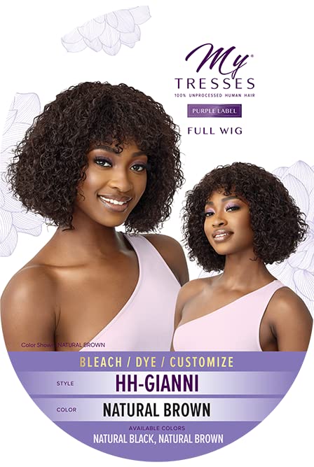 Outre My Tresses Unprocessed Human Hair Purple Label Full Wig Bleach Dye Customize GIANNI (NBRN) Find Your New Look Today!