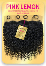 PINK LEMON 13X4 FRONTAL-BOHEMIAN CURL 100% UNPROCESSED VIRGIN REMY HUMAN HAIR