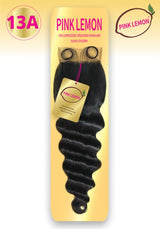 PPINK LEMON 4X4 CLOSURE-LOOSE WAVE 100% UNPROCESSED VIRGIN REMY HUMAN HAIR