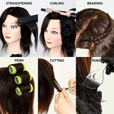 STUDIO LIMITED 100% Human Hair Mannequin Head Cosmetology Barber Salon Practice Mannequin Personal Student Tool (10'' Female) Find Your New Look Today!