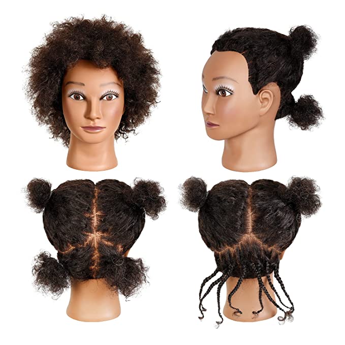 STUDIO LIMITED 100% Human Hair Mannequin Head Cosmetology Barber Salon Practice Mannequin Personal Student Tool (10'' Female) Find Your New Look Today!