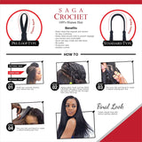 Saga Human Hair Crochet Braids Pre Loop Type Loose Deep Find Your New Look Today!