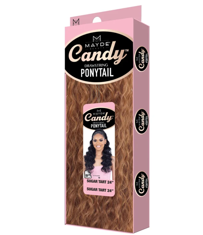 MAYDE BEAUTY CANDY DRAWSTRING PONYTAIL - SUGAR TART 24"