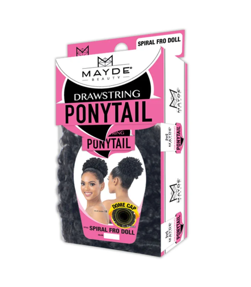 MAYDE BEAUTY DRAWSTRING PONYTAIL - SPIRAL FRO DOLL