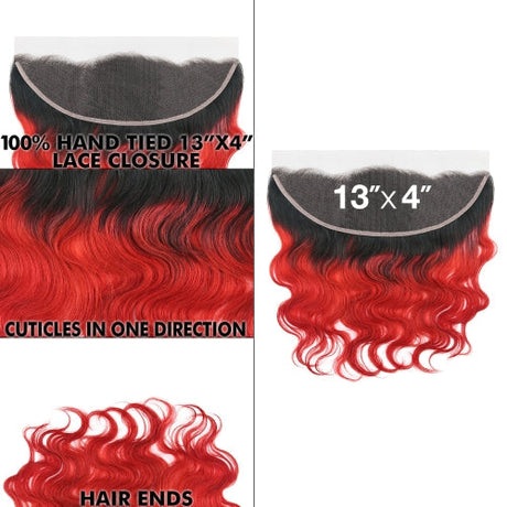 Uniq Hair 100% Virgin Human Hair Brazilian Bundle Hair Weave 13X4 Closure 7A Body #OTRED Find Your New Look Today!