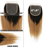 Uniq Hair 100% Virgin Human Hair Brazilian Bundle Hair Weave 4X4 Closure 7A Straight #OT27 Find Your New Look Today!