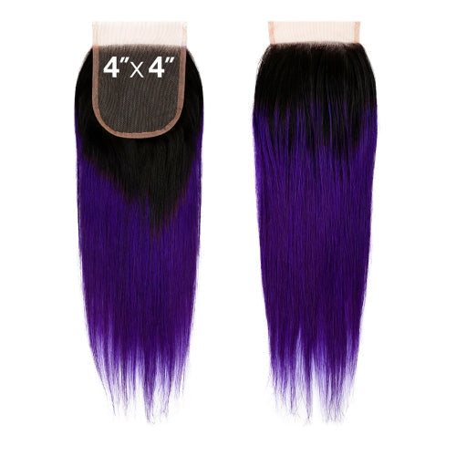 Uniq Hair 100% Virgin Human Hair Brazilian Bundle Hair Weave 4X4 Closure 7A Straight #OTPURPLE Find Your New Look Today!