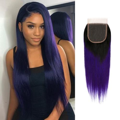 Uniq Hair 100% Virgin Human Hair Brazilian Bundle Hair Weave 4X4 Closure 7A Straight #OTPURPLE Find Your New Look Today!