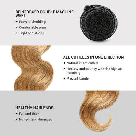 Uniq Hair 100% Virgin Human Hair Brazilian Bundle Hair Weave 7A Body Wave OT27 Find Your New Look Today!