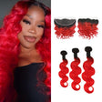 Uniq Hair 100% Virgin Human Hair Brazilian Bundle Hair Weave 7A Body with 13X4 Closure#OTRED Find Your New Look Today!