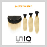 Uniq Hair 100% Virgin Human Hair Brazilian Bundle Hair Weave 7A Straight with 13X4 Closure#OT613 Find Your New Look Today!