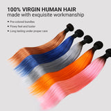 Uniq Hair 100% Virgin Human Hair Brazilian Bundle Hair Weave 9A Straight #OTORANGE 3Pcs Find Your New Look Today!