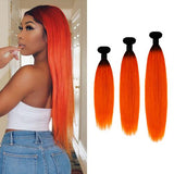 Uniq Hair 100% Virgin Human Hair Brazilian Bundle Hair Weave 9A Straight #OTORANGE 3Pcs Find Your New Look Today!