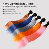 Uniq Hair 100% Virgin Human Hair Brazilian Bundle Hair Weave 9A Straight #OTPINK Find Your New Look Today!