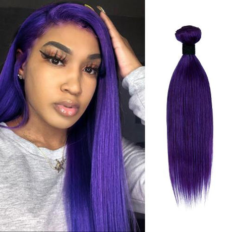 Uniq Hair 100% Virgin Human Hair Brazilian Bundle Hair Weave 9A Straight #PURPLE Find Your New Look Today!