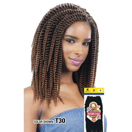 SHAKE-N-GO QUE: 2X JUMBO SENEGAL TWIST 10" CROCHET BRAIDS