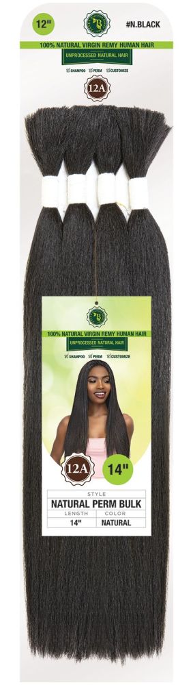 Janet Collection 100% Natural Virgin Remy Human Hair Weaving 12A NATURAL PERM BULK 12"-16" - Hollywood Beauty STL