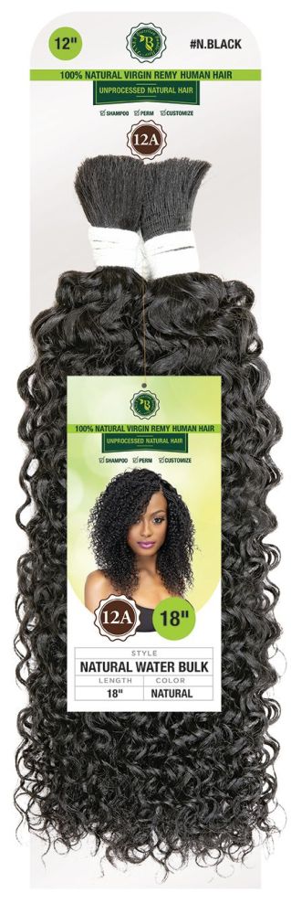 Janet Collection 100% Natural Virgin Remy Human Hair Weaving 12A NATURAL  WATER BULK 14"-18" - Hollywood Beauty STL