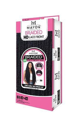 MAYDE BEAUTY LACE FRONT WIG - LONG CURLY BOX BRAID 36"