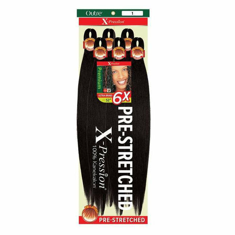 X-Pression: 6X Ultra Pre-Stretched Braid 52" Braiding Hair - Hollywood Beauty STL